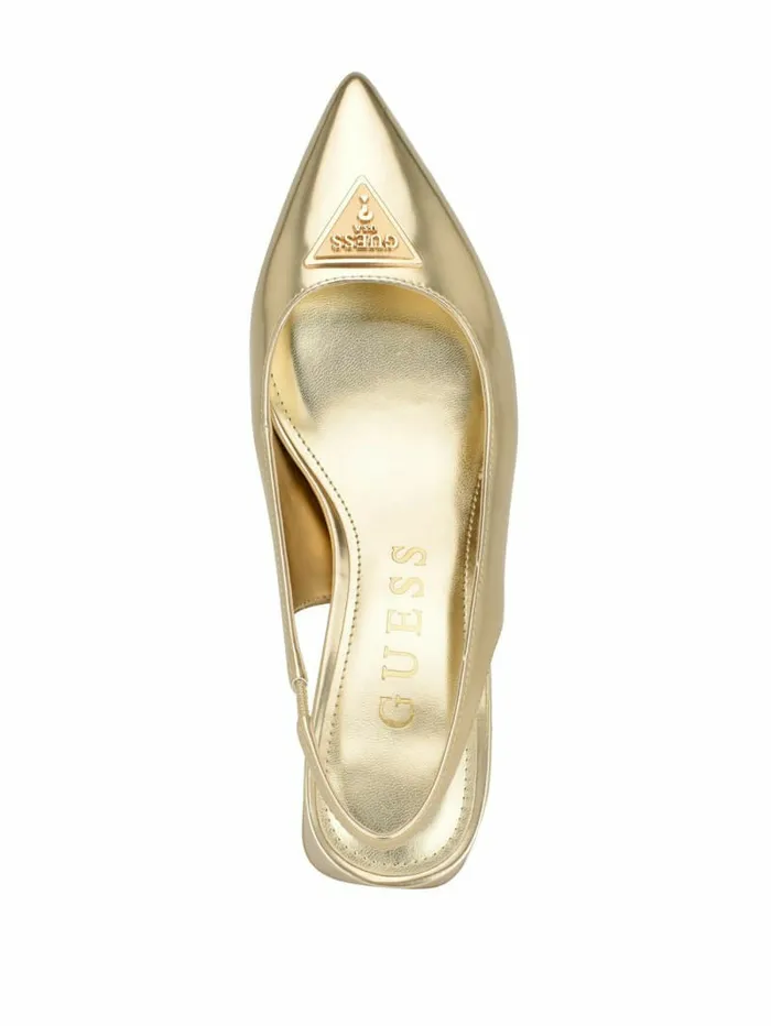 Heels Zanda Slingback Block Heels Gold GUESS Women