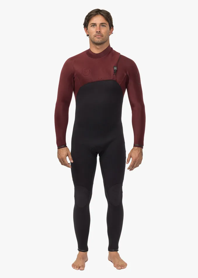 High Seas Wetsuits Vissla Men High Seas II 43 Full No Zip Wetsuit Wine