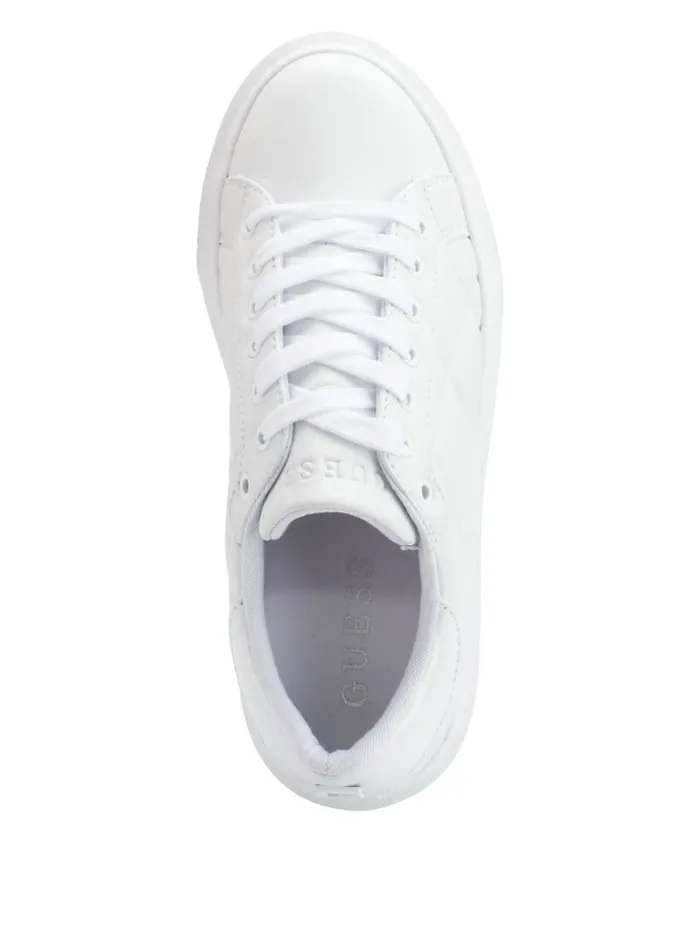 Hilan Quilted LowTop Sneakers Wht Floral Sneakers GUESS Women Hilan Quilted LowTop Sneakers Wht Floral Sneakers GUESS Women