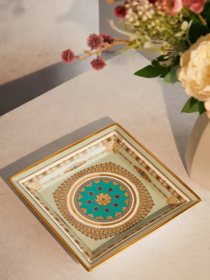 Home GUESS Women Porcelain Square Plate Aqua