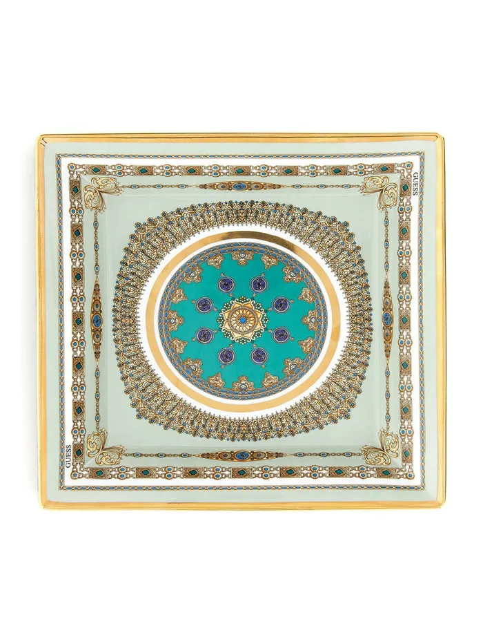Home GUESS Women Porcelain Square Plate Aqua