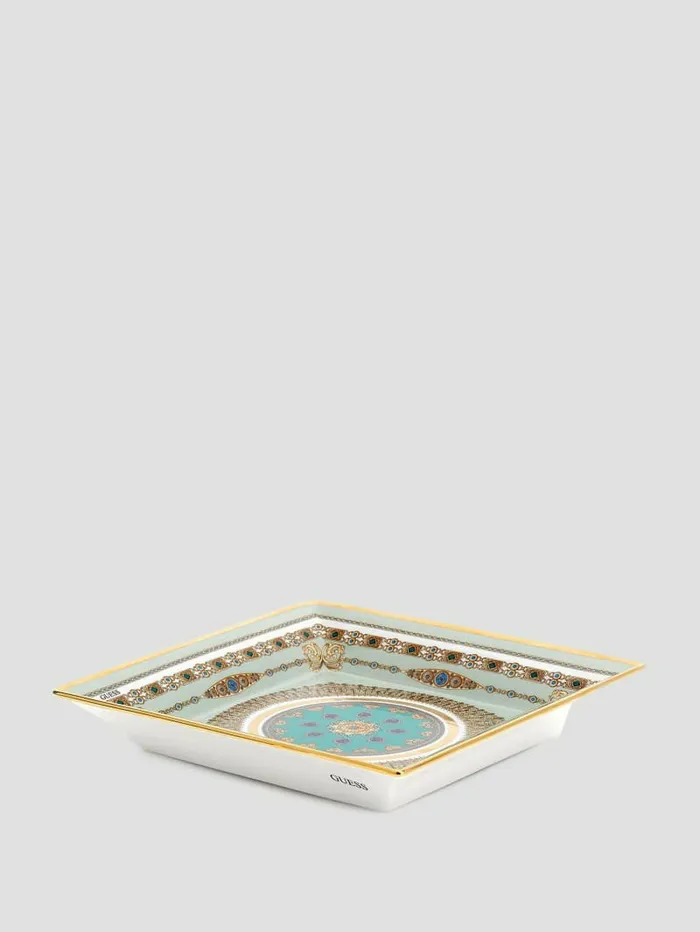 Home GUESS Women Porcelain Square Plate Aqua