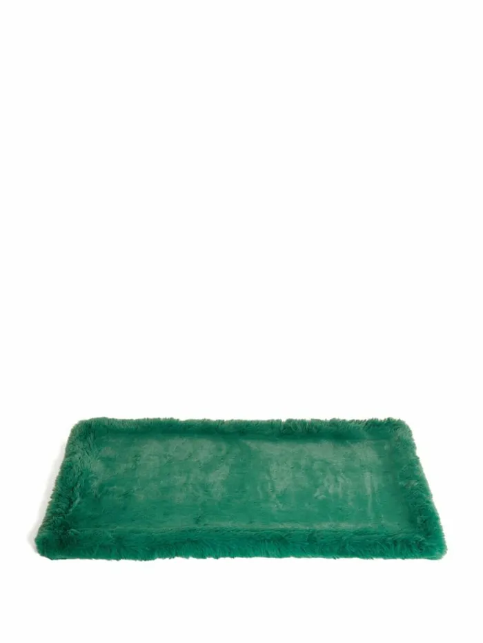 Home Women FauxFur Pet Carpet Green GUESS