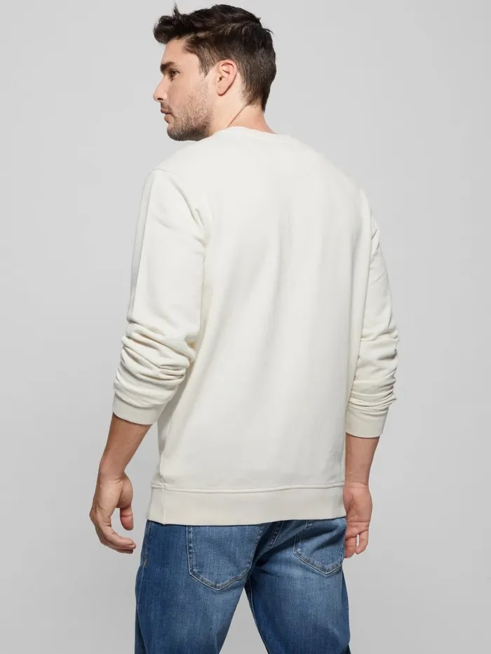 Hoodies and Sweaters Eco Triangle Crewneck Sweatshirt Birch Bark GUESS Men Hoodies and Sweaters Eco Triangle Crewneck Sweatshirt Birch Bark GUESS Men