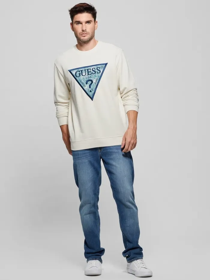 Hoodies and Sweaters Eco Triangle Crewneck Sweatshirt Birch Bark GUESS Men Hoodies and Sweaters Eco Triangle Crewneck Sweatshirt Birch Bark GUESS Men