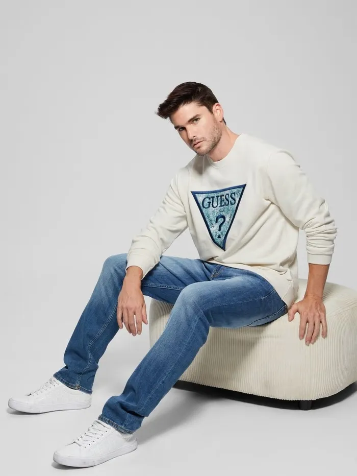 Hoodies and Sweaters Eco Triangle Crewneck Sweatshirt Birch Bark GUESS Men Hoodies and Sweaters Eco Triangle Crewneck Sweatshirt Birch Bark GUESS Men