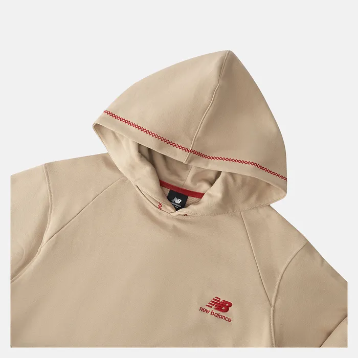 Hoodies and Sweatshirts Men NB Athletics Lunar New Year French Terry Hoodie BRANDON BEIGE New Balance