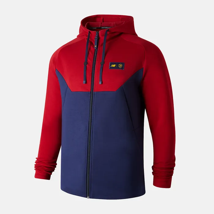 Hoodies and Sweatshirts New Balance Men AS Roma Travel Zip Thru Hoody RED PEPPER