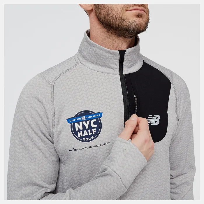 Hoodies and Sweatshirts United Airlines NYC Half NB Heat Grid Half Zip ATHLETIC GREY 8211 New Balance Men Hoodies and Sweatshirts United Airlines NYC Half NB Heat Grid Half Zip ATHLETIC GREY 8211 New Balance Men