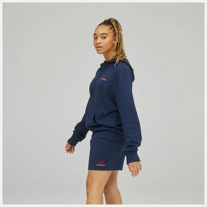 Hoodies and Sweatshirts Women Unissentials French Terry Hoodie NATURAL INDIGO New Balance Hoodies and Sweatshirts Women Unissentials French Terry Hoodie NATURAL INDIGO New Balance
