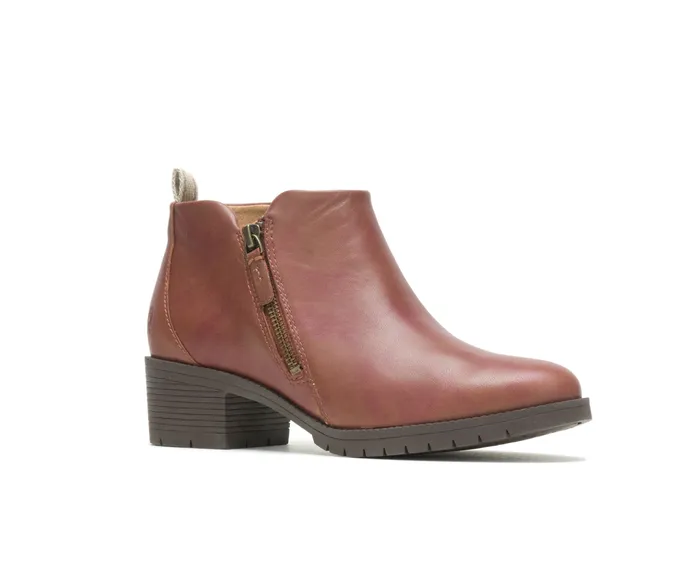 Hush Puppies Boots Women Hadley Side Zip Boot Cognac Leather Hush Puppies Boots Women Hadley Side Zip Boot Cognac Leather