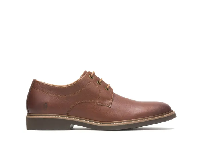 Hush Puppies Detroit Plain Toe Oxford Cognac Leather Men Oxfords