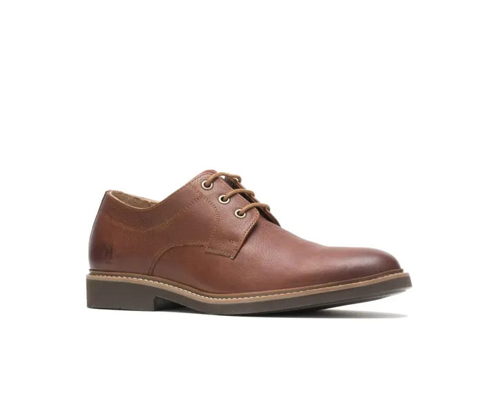 Hush Puppies Detroit Plain Toe Oxford Cognac Leather Men Oxfords