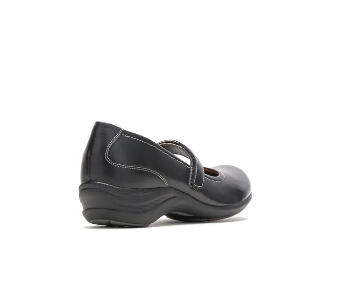 Hush Puppies Epic Mary Jane Black Leather Women Walking Shoes