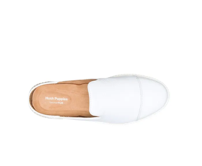 Hush Puppies Flats and SlipOns Women Sabine Mule White Leather