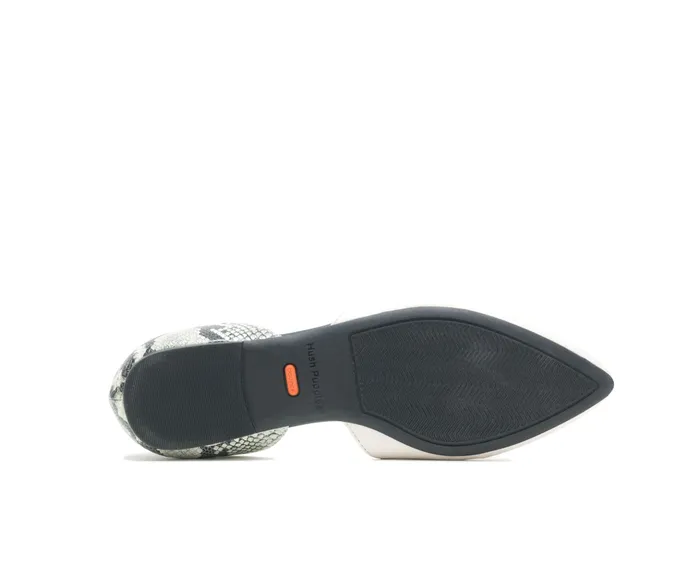 Hush Puppies Sadie D8217Orsay Ivorysnake Leather Women Flats and SlipOns