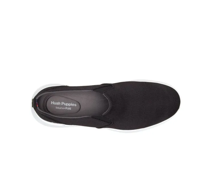 Hush Puppies Sneakers Men Cooper SlipOn Black HeatheredWhite Outsole