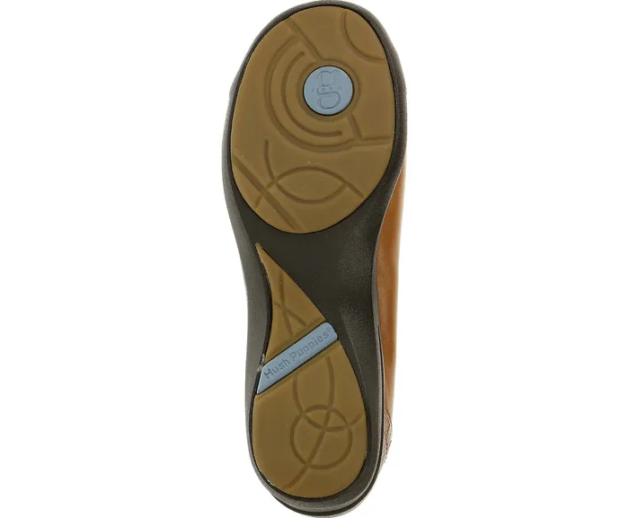 Hush Puppies Walking Shoes Women Burlesque Tan Leather