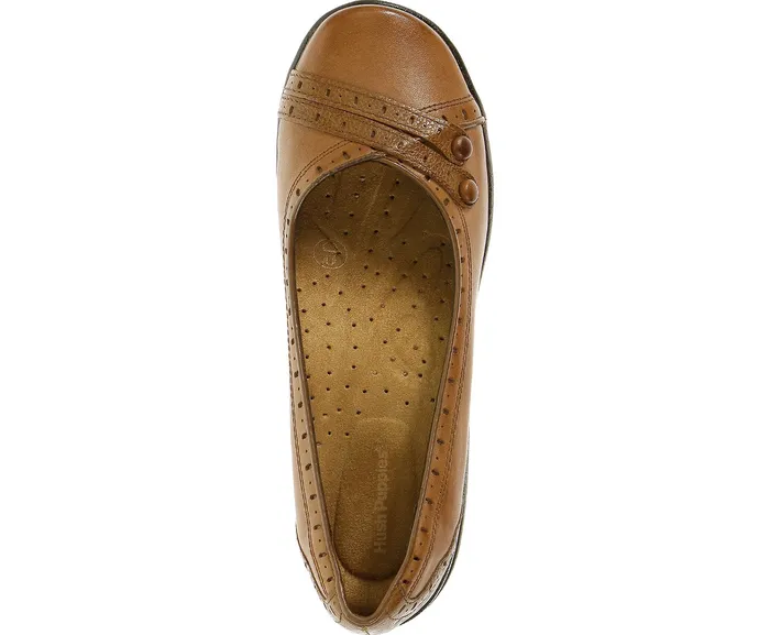 Hush Puppies Walking Shoes Women Burlesque Tan Leather