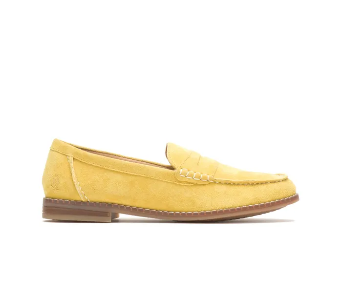 Hush Puppies Wren Loafer Lemon Curry Suede Women Loafers