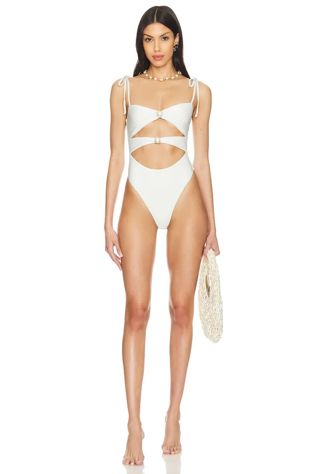 I Do One Piece White Women Lovers and Friends Swimsuits and CoverUps