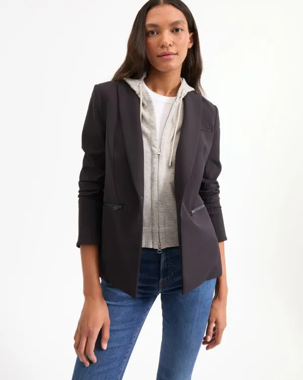 Iconic Scuba Dickey Jacket Navy Women Veronica Beard Jackets and Outerwear