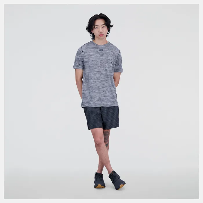 Impact Run Luminous Short Sleeve BLACK HEATHER Men Matching Sets New Balance Impact Run Luminous Short Sleeve BLACK HEATHER Men Matching Sets New Balance