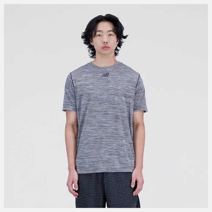 Impact Run Luminous Short Sleeve BLACK HEATHER Men Matching Sets New Balance Impact Run Luminous Short Sleeve BLACK HEATHER Men Matching Sets New Balance