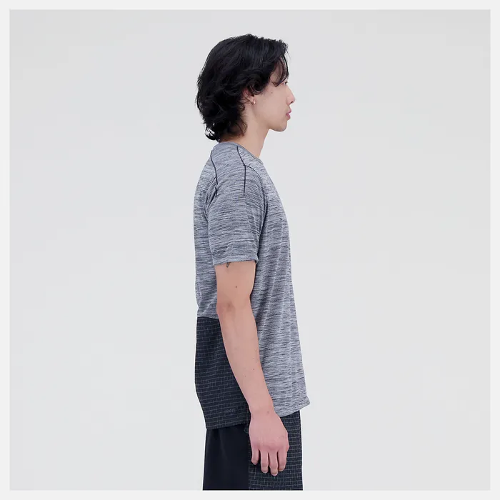 Impact Run Luminous Short Sleeve BLACK HEATHER Men Matching Sets New Balance Impact Run Luminous Short Sleeve BLACK HEATHER Men Matching Sets New Balance