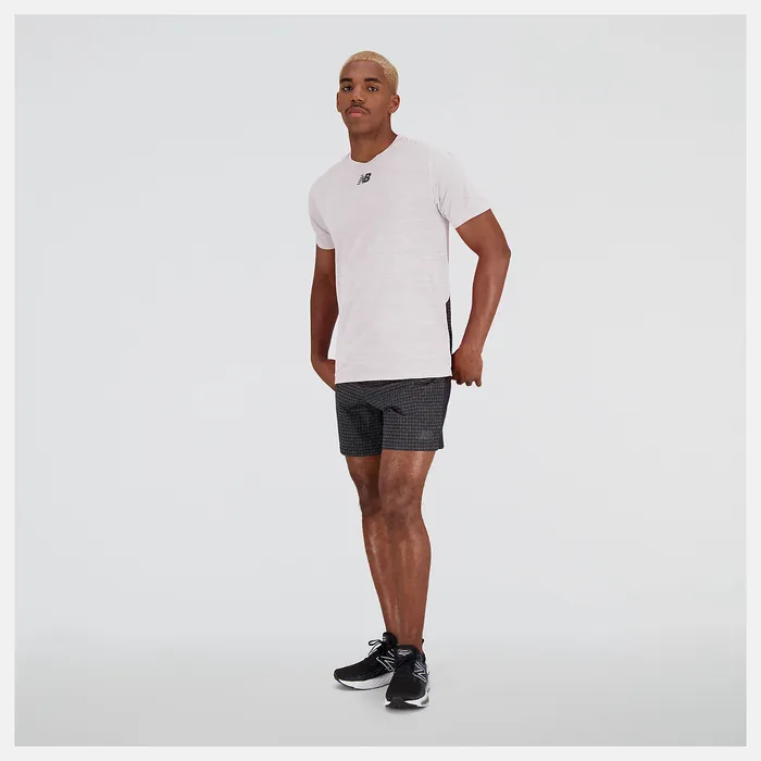 Impact Run Luminous Short Sleeve STONE PINK Shirts New Balance Men Impact Run Luminous Short Sleeve STONE PINK Shirts New Balance Men