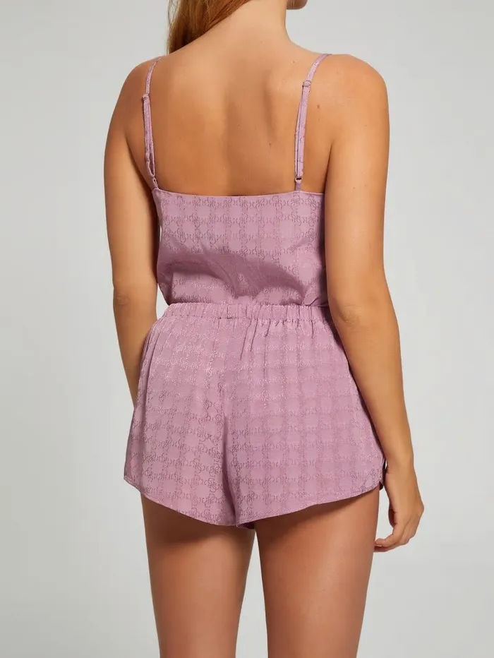 Intimates GUESS Women Doris Pajama Set 4g Shiny Jacquard Winegar Intimates GUESS Women Doris Pajama Set 4g Shiny Jacquard Winegar