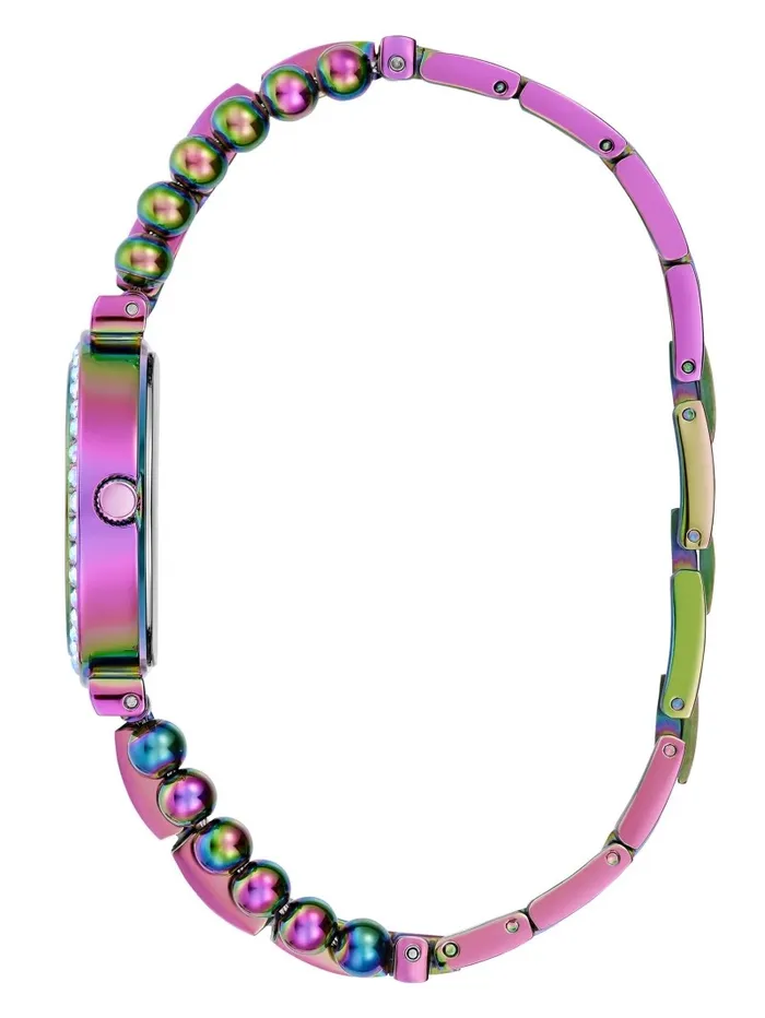 Iridescent Rhinestone Analog Watch No Description Women Watches GUESS Iridescent Rhinestone Analog Watch No Description Women Watches GUESS