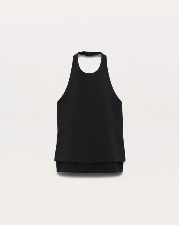 Irina Ponte Halter Top Black Women TShirts rag and bone