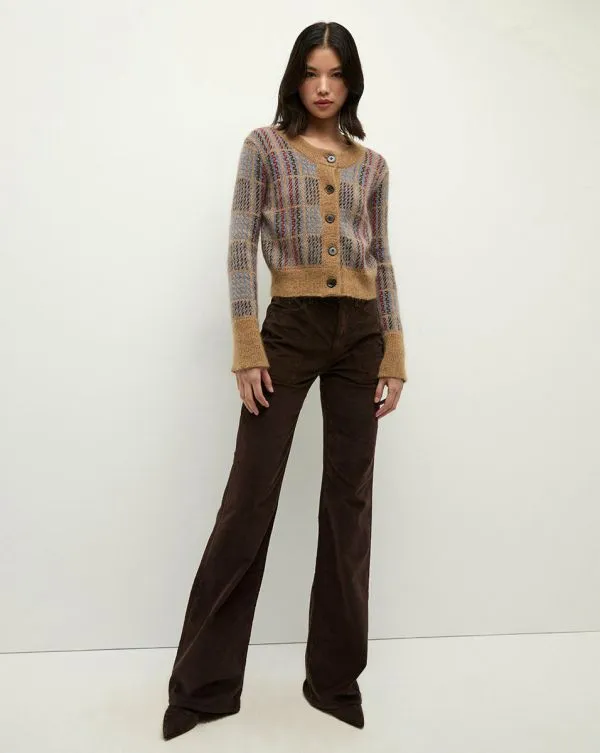 Jacira Plaid Cardigan Russet Multi Women Veronica Beard Sweaters Jacira Plaid Cardigan Russet Multi Women Veronica Beard Sweaters