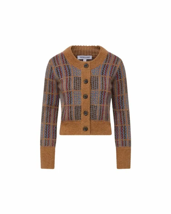 Jacira Plaid Cardigan Russet Multi Women Veronica Beard Sweaters Jacira Plaid Cardigan Russet Multi Women Veronica Beard Sweaters