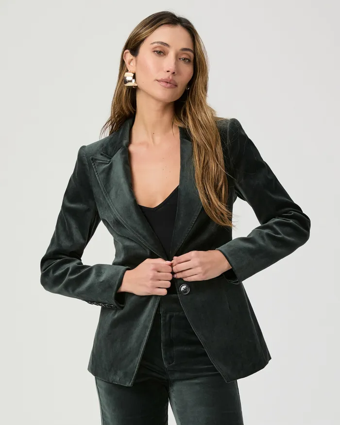 Jackets and Coats Chelsee Blazer 8211 Dark Spruce Velvet PAIGE Women