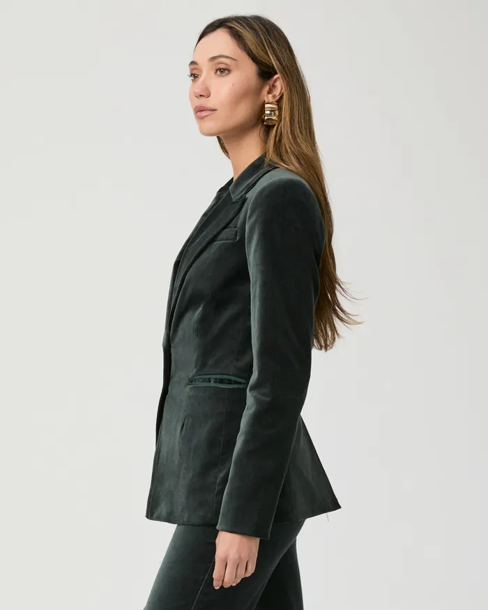 Jackets and Coats Chelsee Blazer 8211 Dark Spruce Velvet PAIGE Women