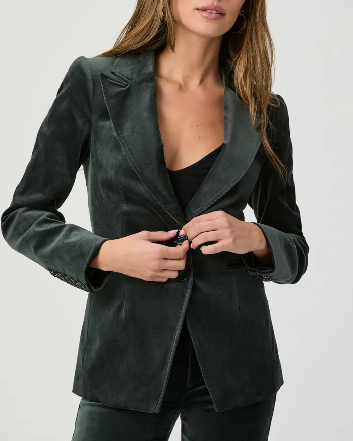 Jackets and Coats Chelsee Blazer 8211 Dark Spruce Velvet PAIGE Women