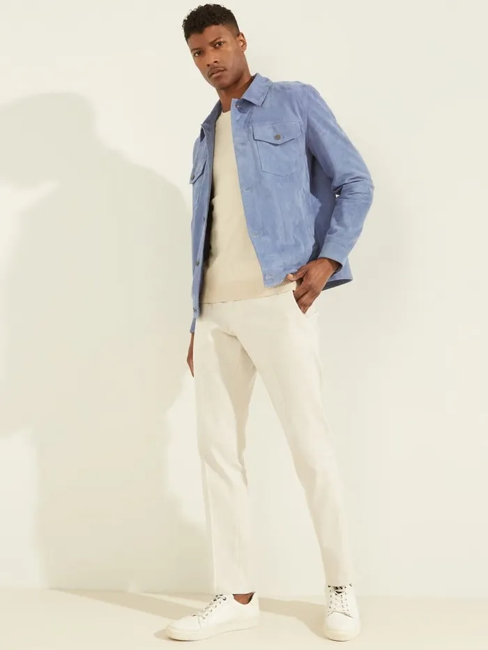 Jackets and Coats GUESS Men Suede Leather Trucker Jacket Bacopa Jackets and Coats GUESS Men Suede Leather Trucker Jacket Bacopa