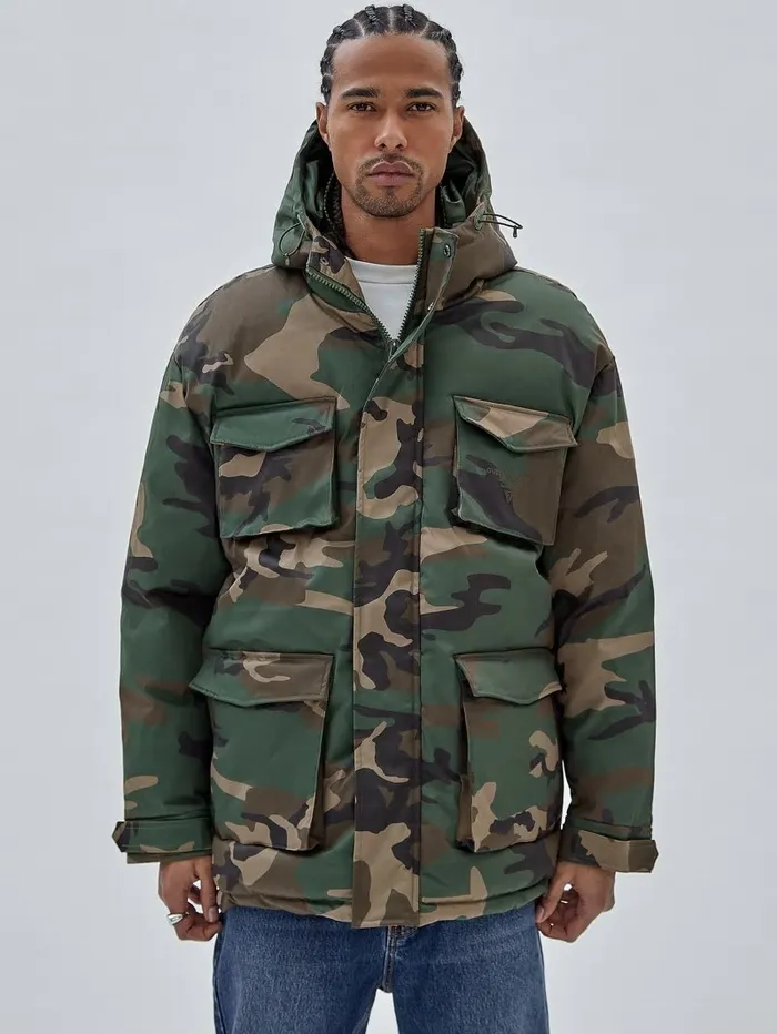 Jackets and Coats GUESS Originals Parka Jacket Surplus Camo 8211 GUESS Men Jackets and Coats GUESS Originals Parka Jacket Surplus Camo 8211 GUESS Men
