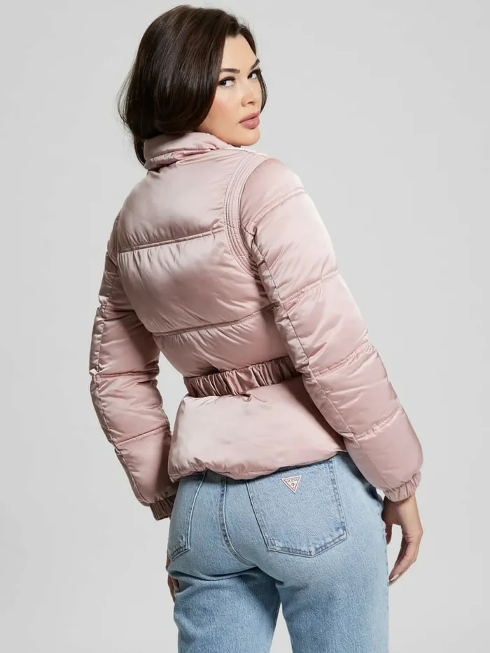 Jackets and Coats GUESS Women Eco Lucia Belt Bag Puffer Jacket Rosy Violet Multi Jackets and Coats GUESS Women Eco Lucia Belt Bag Puffer Jacket Rosy Violet Multi