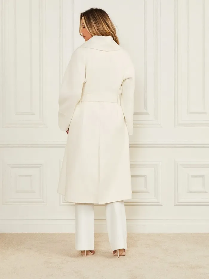 Jackets and Coats GUESS Women Keera WoolBlend Coat Pale Pearl