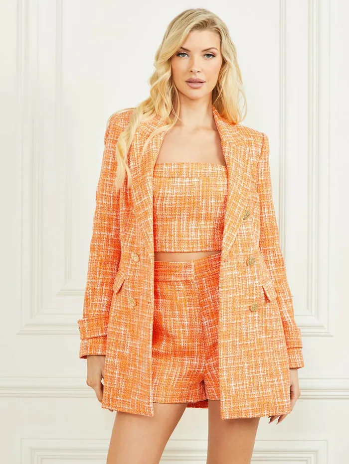 Jackets and Coats GUESS Women Luella Tweed Blazer Mayan Sunset Multi