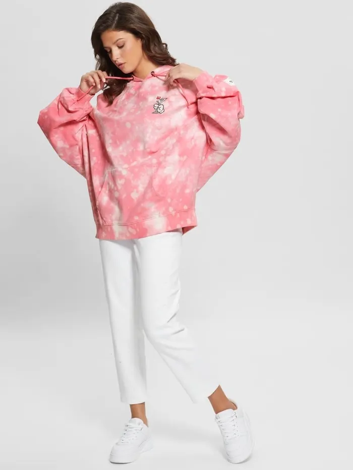 Jackets and Coats Martini Graphic Hoodie Morning Pink Multi 8211 GUESS Women Jackets and Coats Martini Graphic Hoodie Morning Pink Multi 8211 GUESS Women