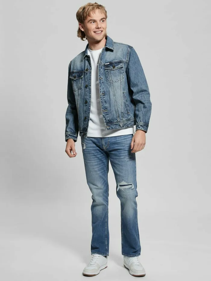 Jackets and Coats Men GUESS Embroidered Dean Jacket Venture