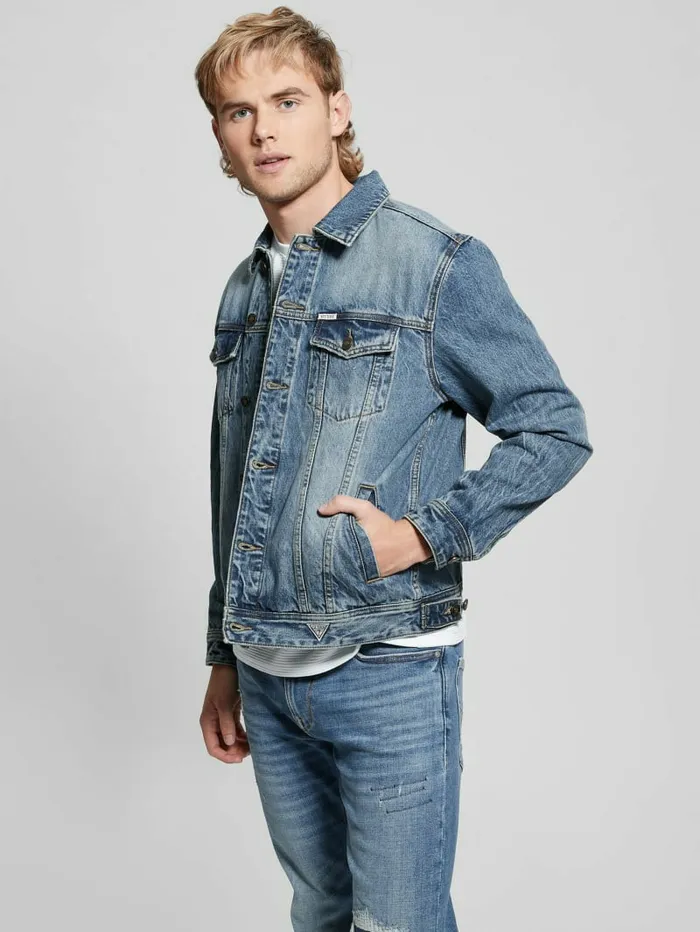 Jackets and Coats Men GUESS Embroidered Dean Jacket Venture