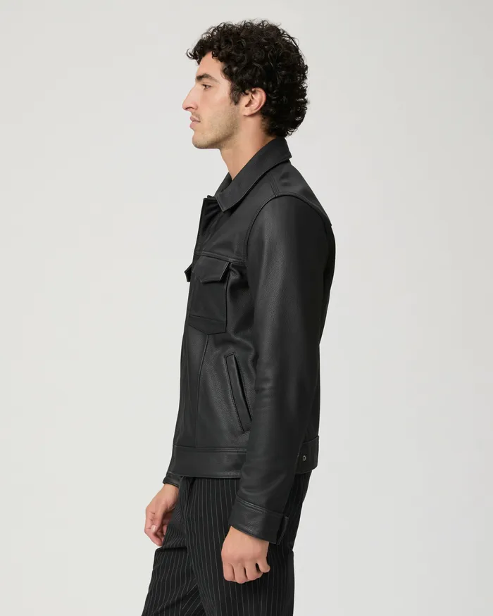Jackets and Coats PAIGE Men Icon Capsule Pedro Jacket 8211 Black Leather