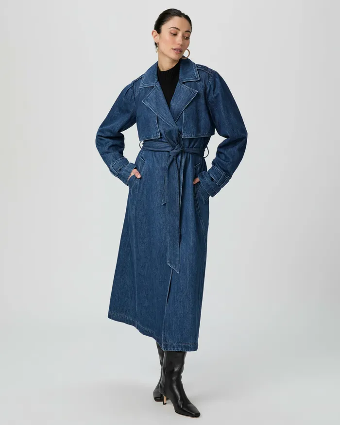 Jackets and Coats PAIGE Women Raina Denim Trench 8211 Rylie