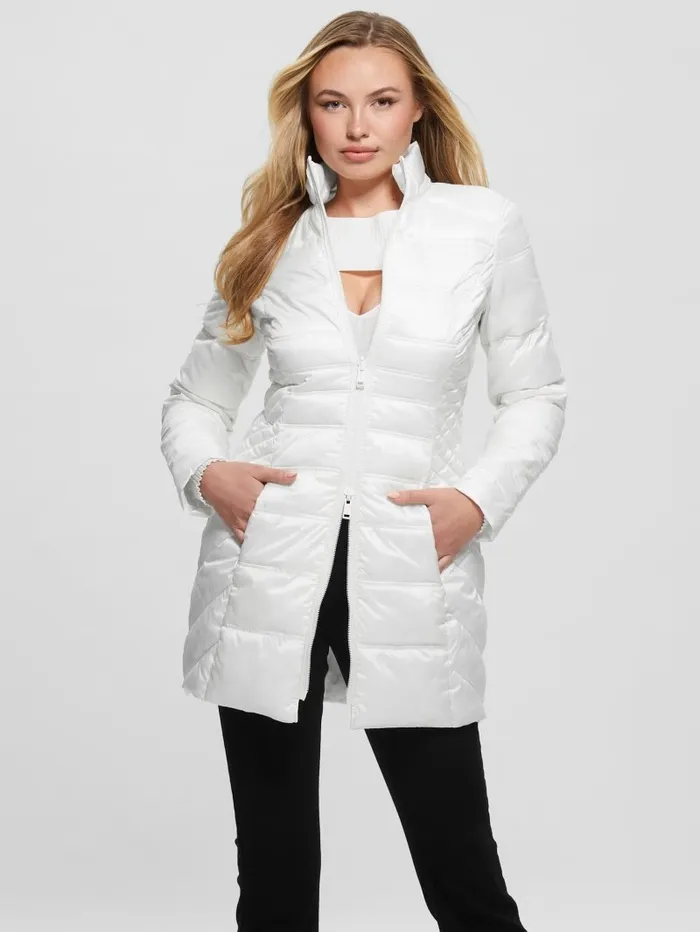Jackets and Coats Women Eco Joy Reversible Jacket Pure White GUESS