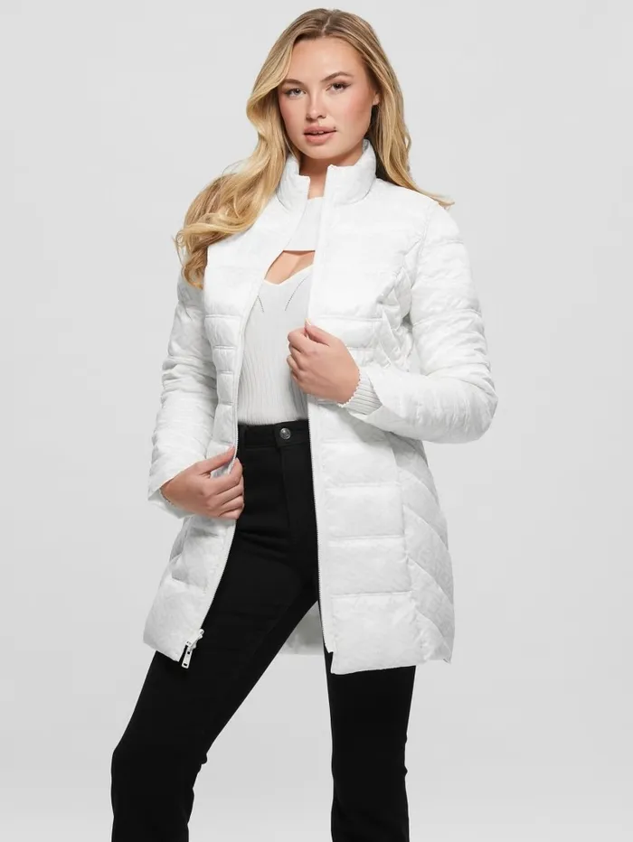 Jackets and Coats Women Eco Joy Reversible Jacket Pure White GUESS
